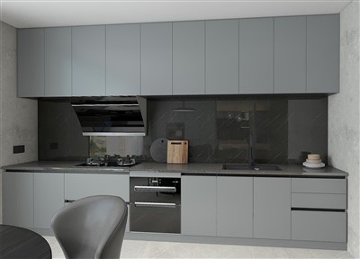 Kabinetti tal-kċina Minimalist Griż